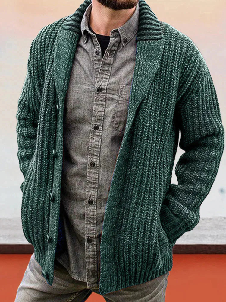 Trui met Rits Effen Kleur Slim Fit – Rienk