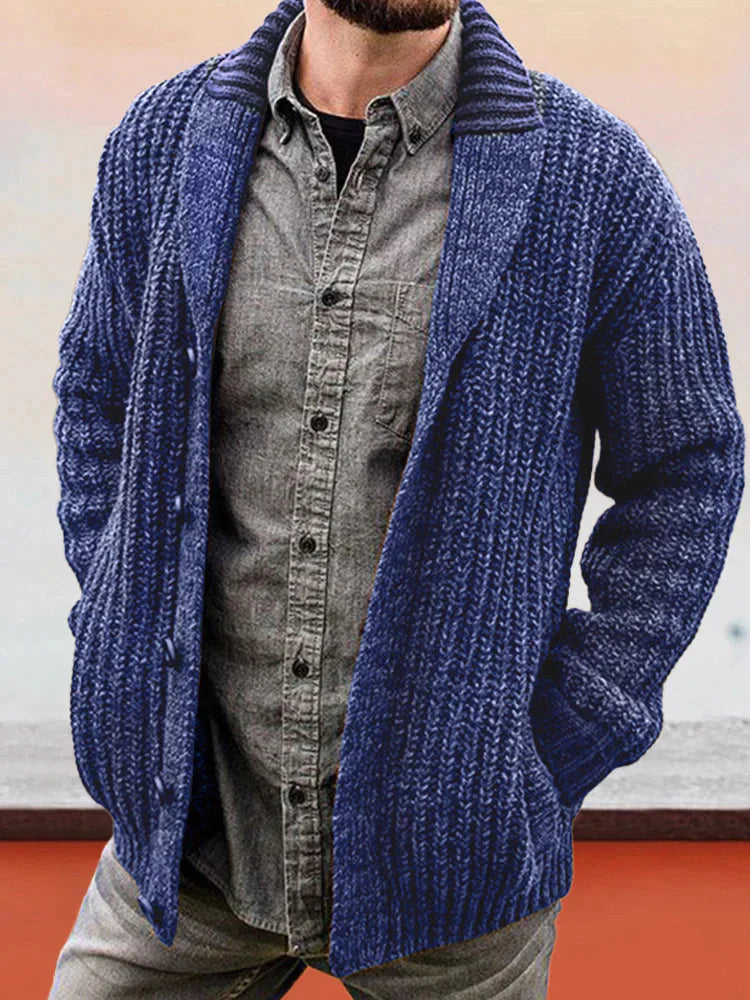 Trui met Rits Effen Kleur Slim Fit – Rienk