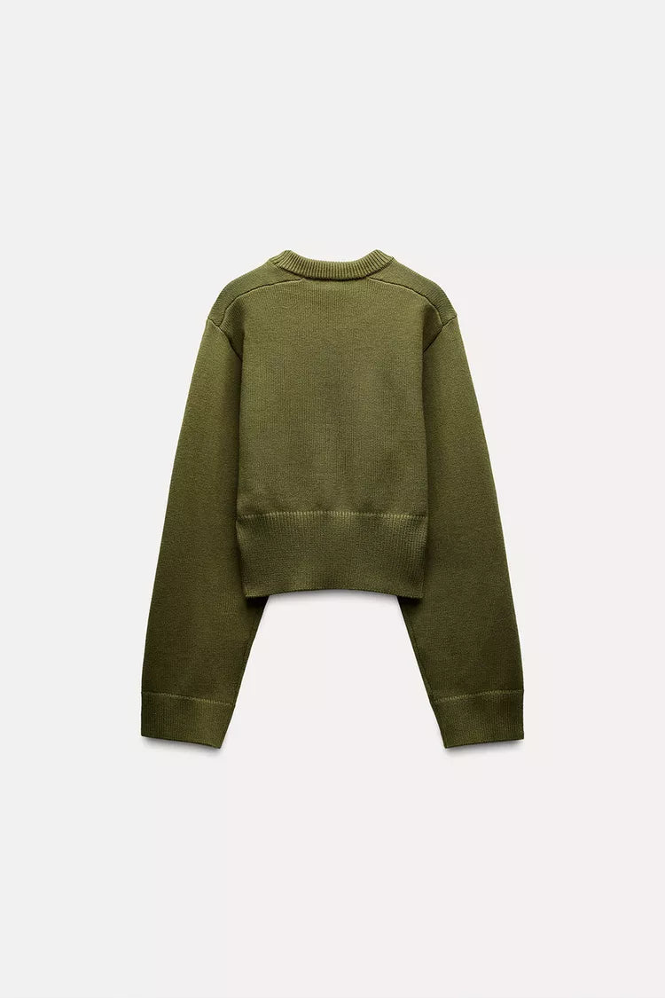 Sweater Trendy Groen Zacht Materiaal – Norrie