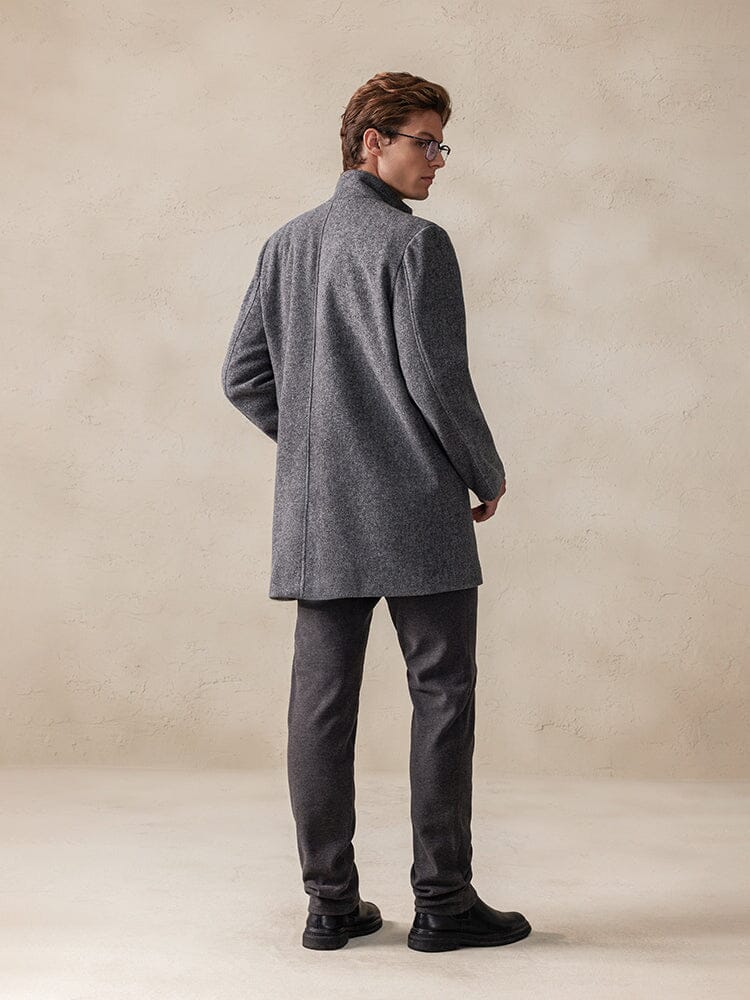 Jas Casual Tweed Met Staande Kraag – Lambertus