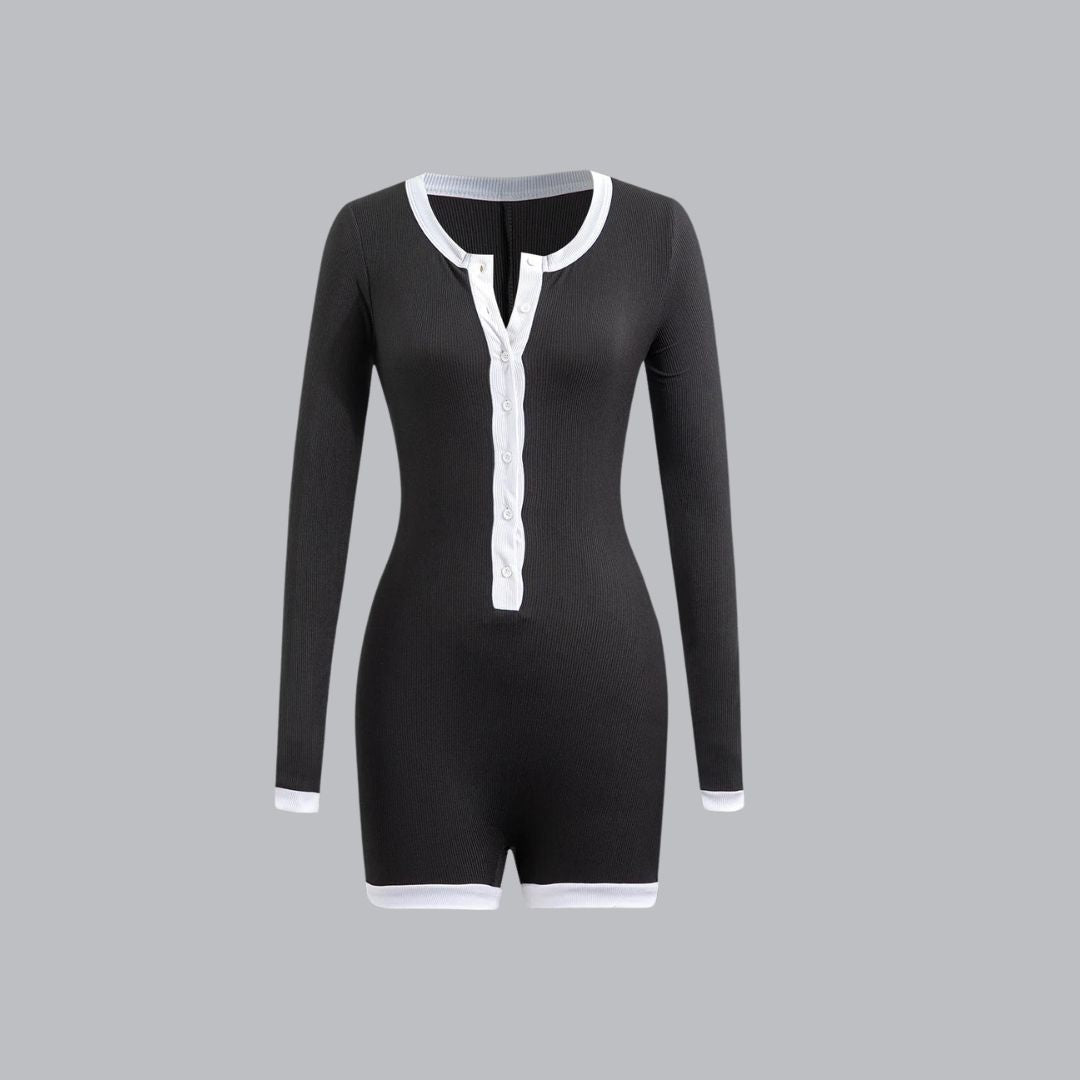 jumpsuit met lange mouwen kort broekje - Louise