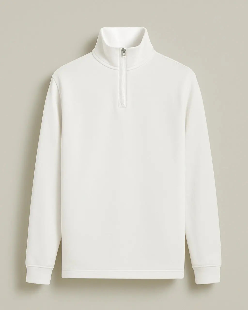 Sweater Polyester Met Rits & Lage Kraag – Kenji