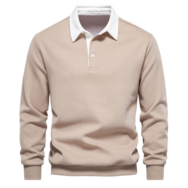 Polo Sweatshirt Kwaliteitskatoen Lange Mouwen – Saco