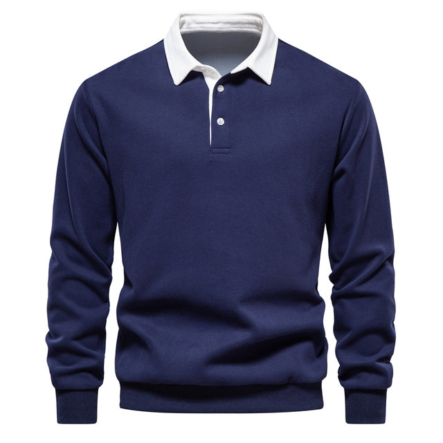 Polo Sweatshirt Kwaliteitskatoen Lange Mouwen – Saco
