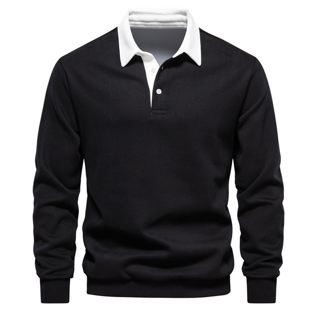 Polo Sweatshirt Kwaliteitskatoen Lange Mouwen – Saco