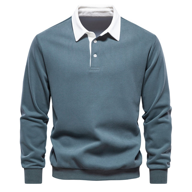 Polo Sweatshirt Kwaliteitskatoen Lange Mouwen – Saco