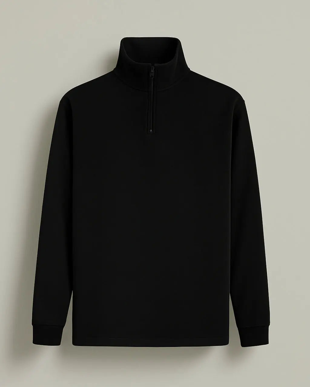 Sweater Polyester Met Rits & Lage Kraag – Kenji