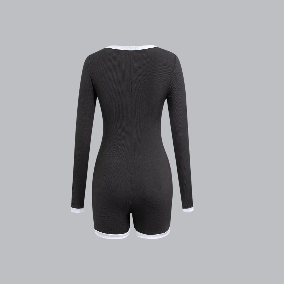 jumpsuit met lange mouwen kort broekje - Louise