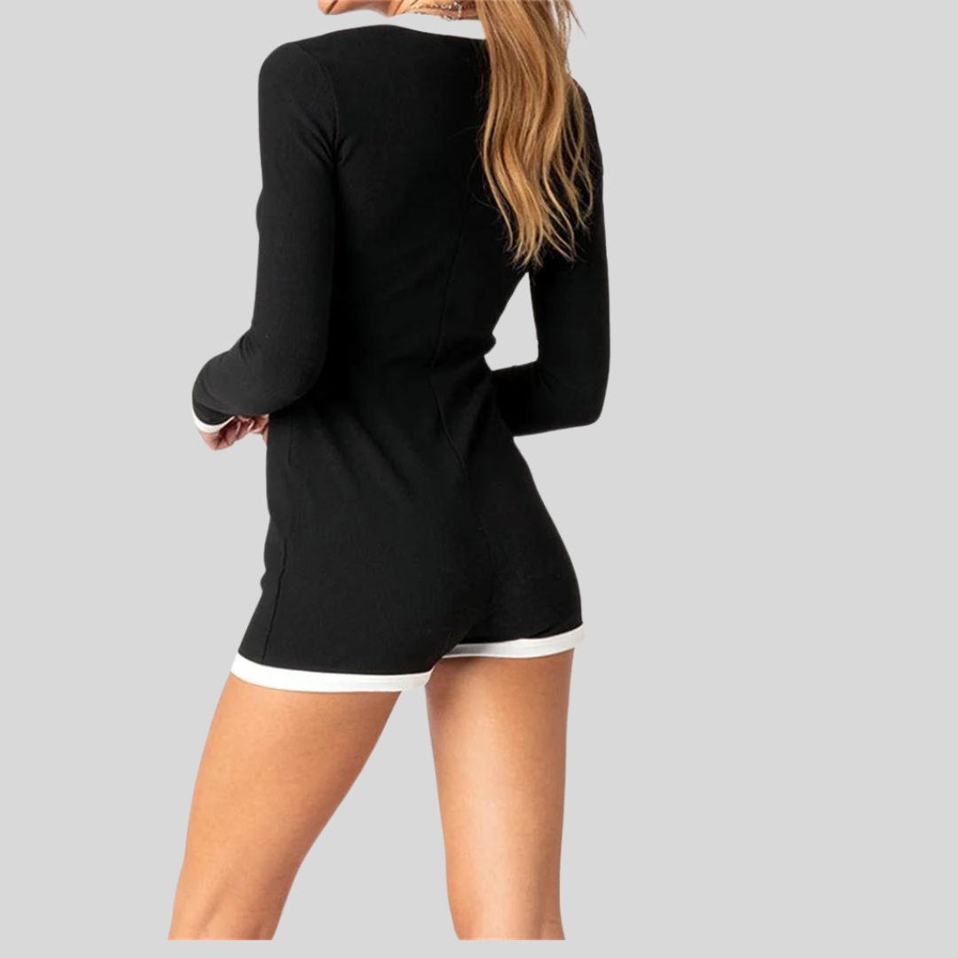 jumpsuit met lange mouwen kort broekje - Louise