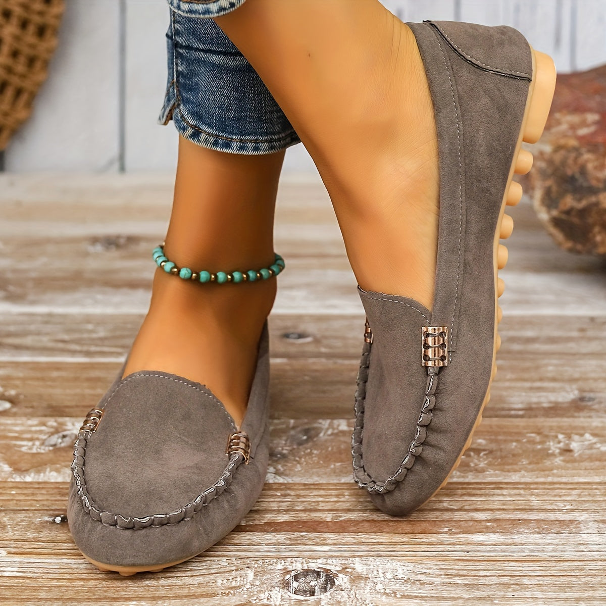 Moccasin Loafers Decoratieve Stiksels Comfortabel – Mieke