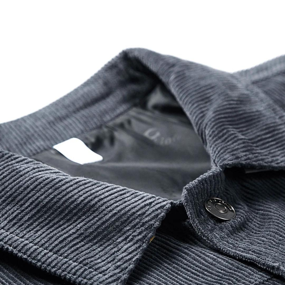 Casual corduroy jas heren multi-pocket solide kleur vintage stijl - Kevin