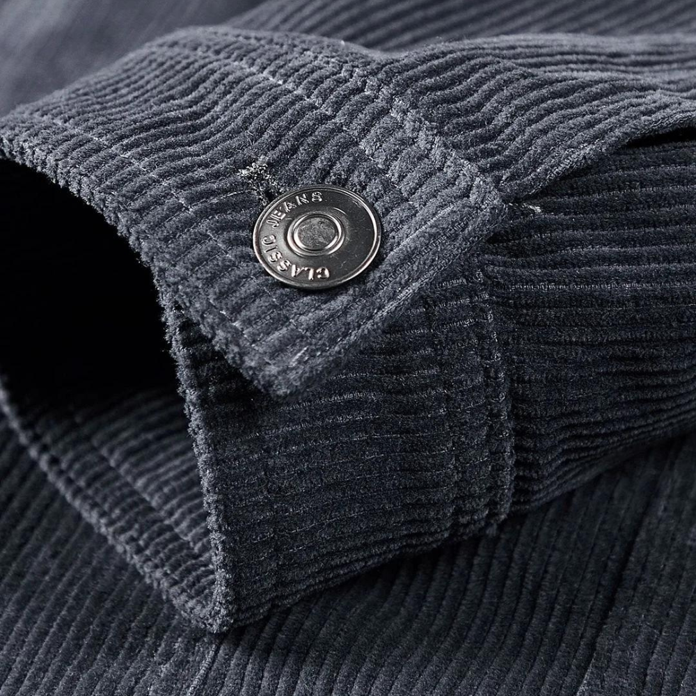 Casual corduroy jas heren multi-pocket solide kleur vintage stijl - Kevin