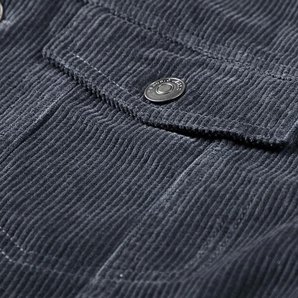 Casual corduroy jas heren multi-pocket solide kleur vintage stijl - Kevin