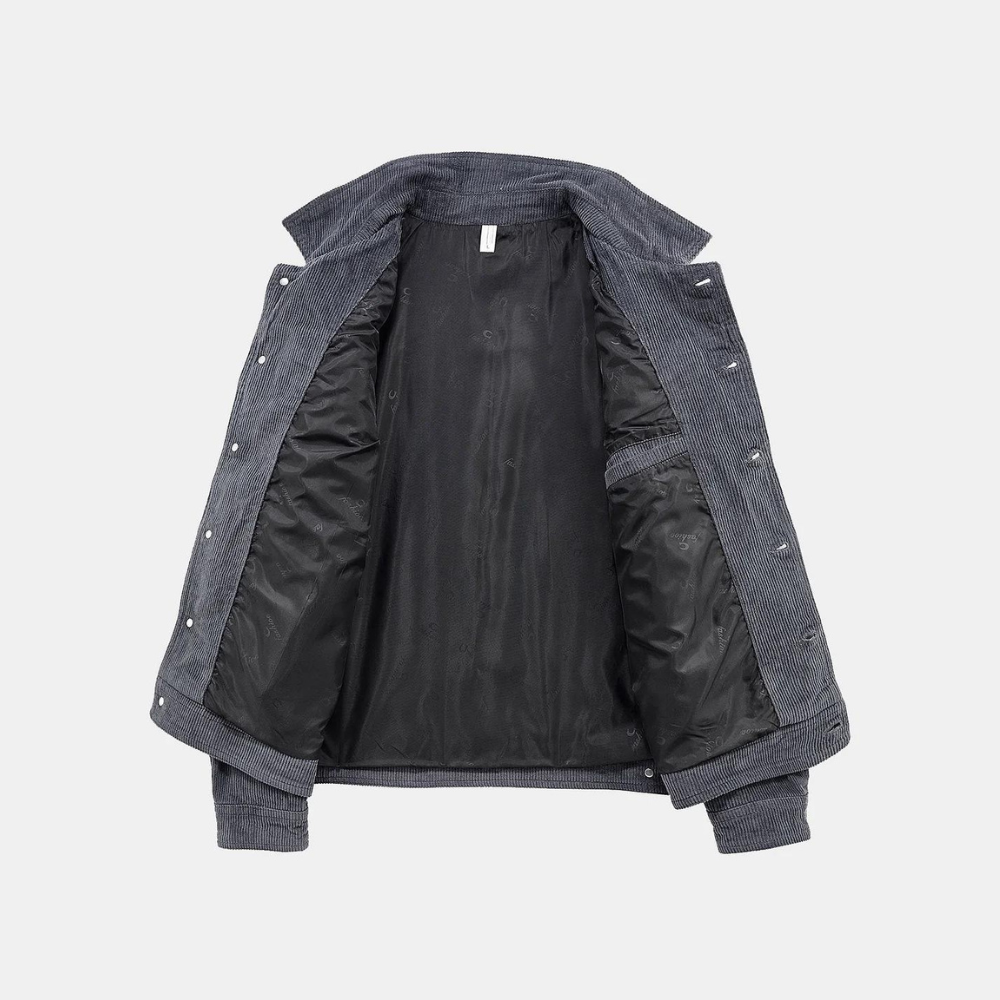 Casual corduroy jas heren multi-pocket solide kleur vintage stijl - Kevin