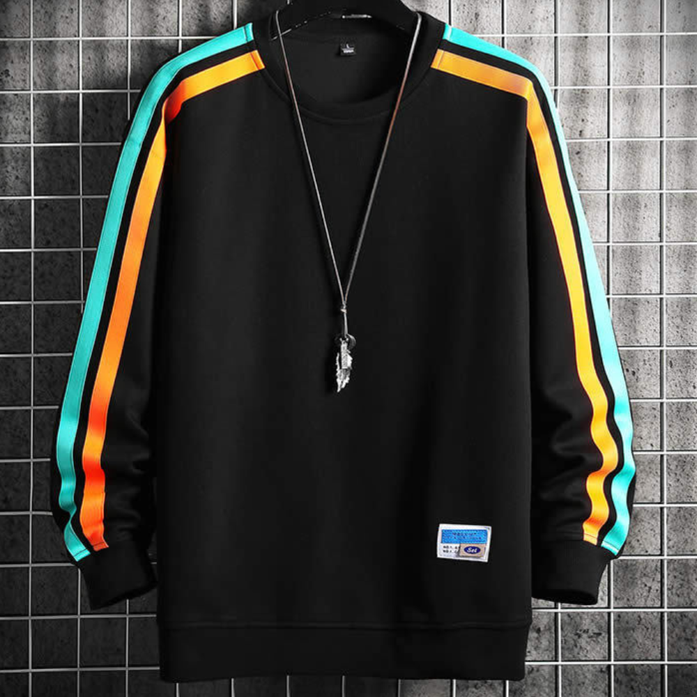 Sweatshirt Gestreept Casual Comfortabel – Quirijn