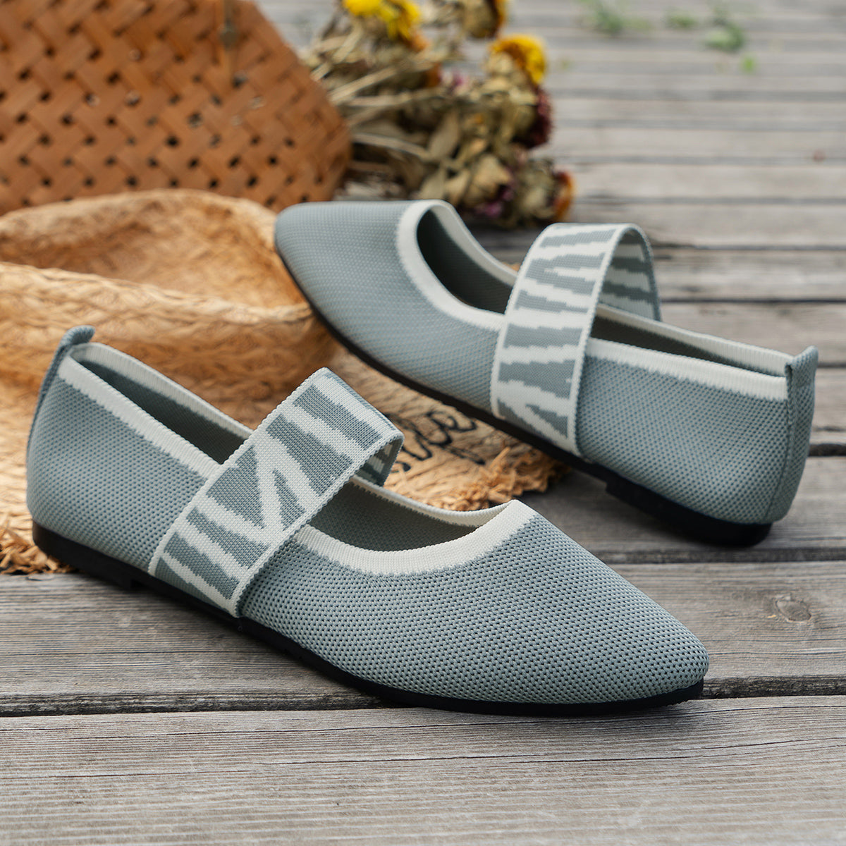 Ballerina Schoen Puntig Met Stretchband – Tamara