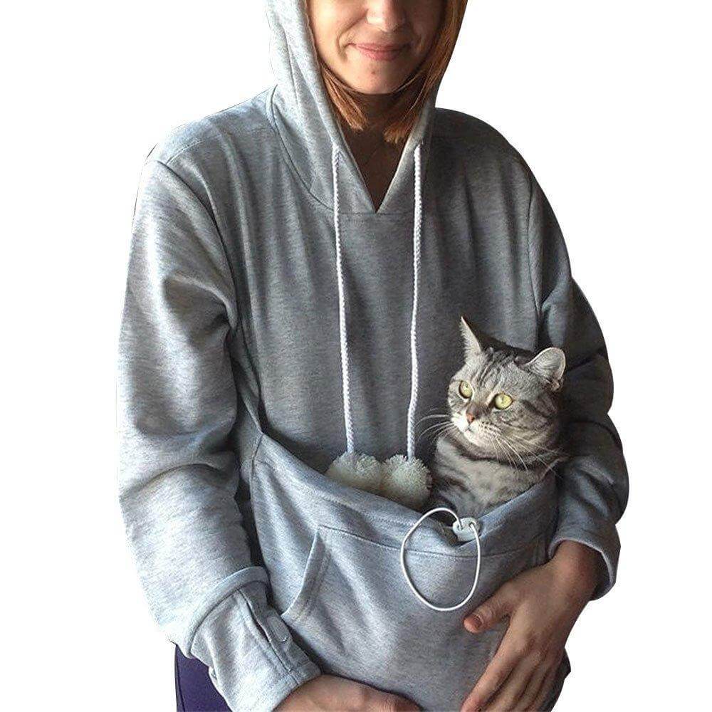Hoodie Knus met Buikzak voor Huisdieren – Giel