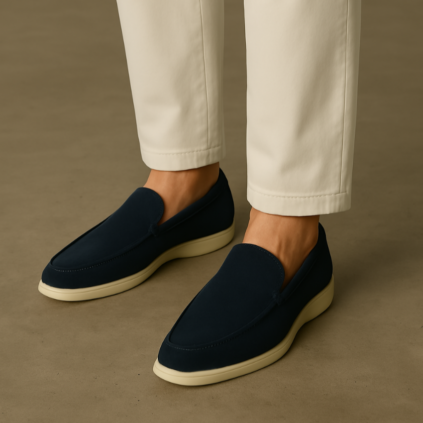 Loafers Premium Suède Marineblauw – Thijs