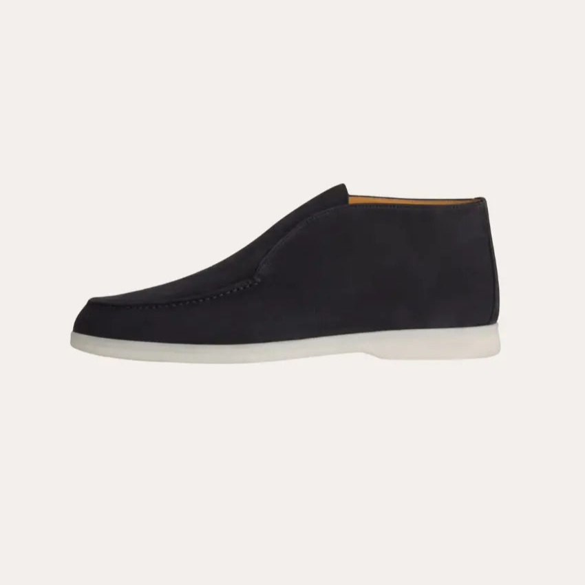 Suède Loafers Stijlvol Navy Blauw – Henk