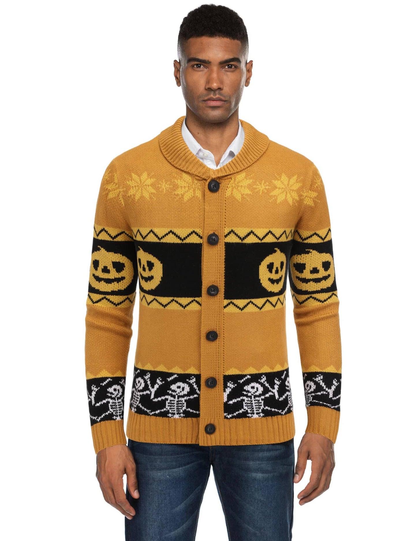 Kaartigan Met Sjaalkraag Knitted Design – Reindert