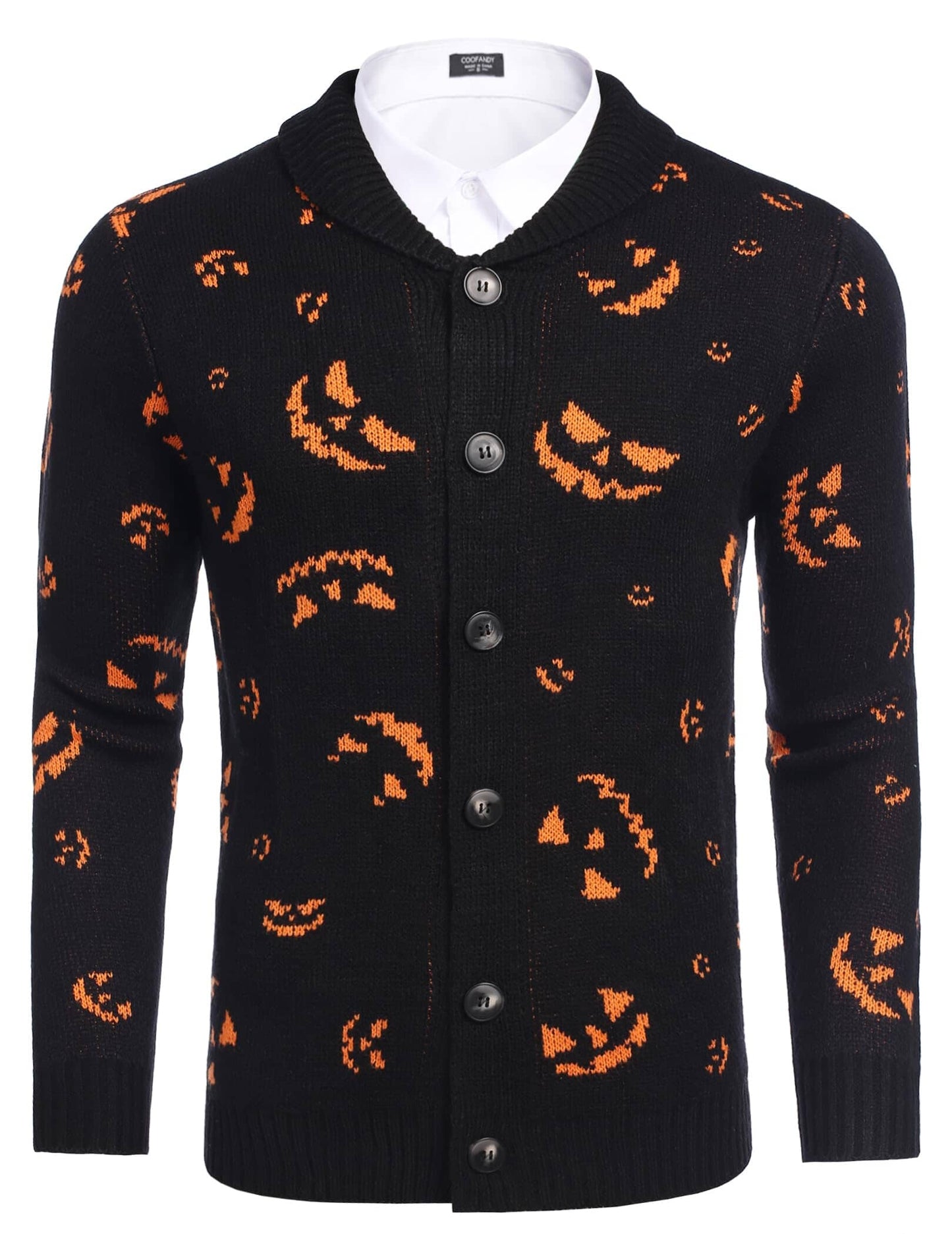 Kaartigan Met Sjaalkraag Knitted Design – Reindert