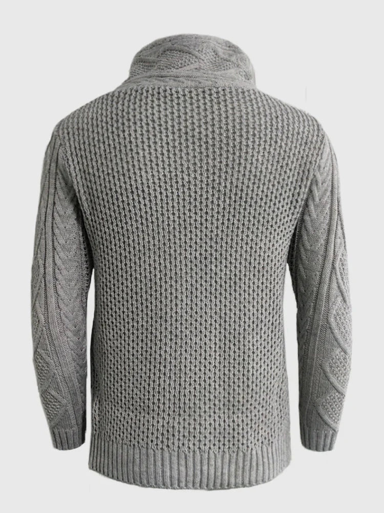 Trui met Hoge Kraag Knitted Design – Pascal
