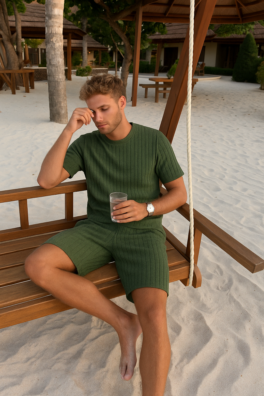 Ribgebreid Zomerset met Shorts – Roberto