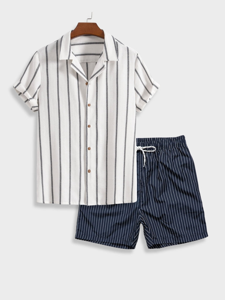 Zomerset Gestreept Katoen met Shorts – Sonny