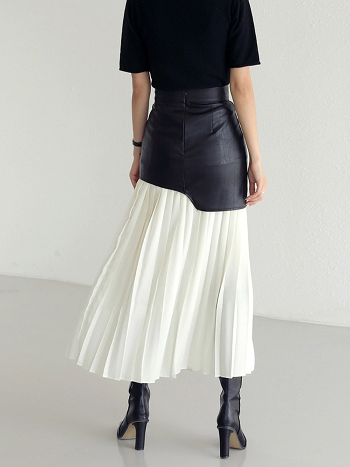 Midi-rok Asymmetrisch Patchwork Chiffon – Dorothea