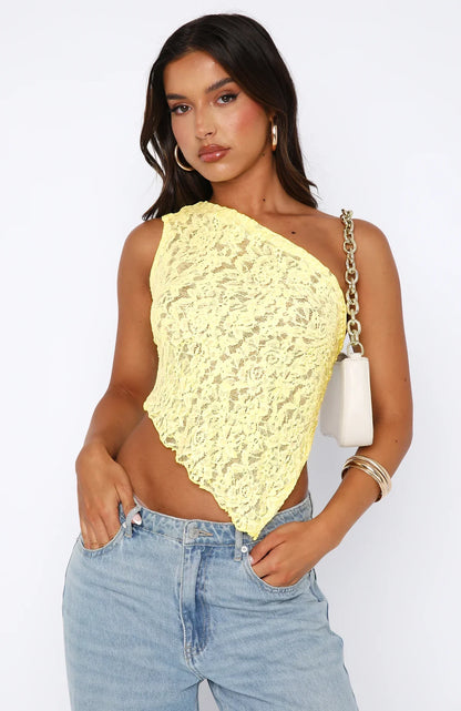 Lace Top Elegant Design met Korte Mouwen – Olivia