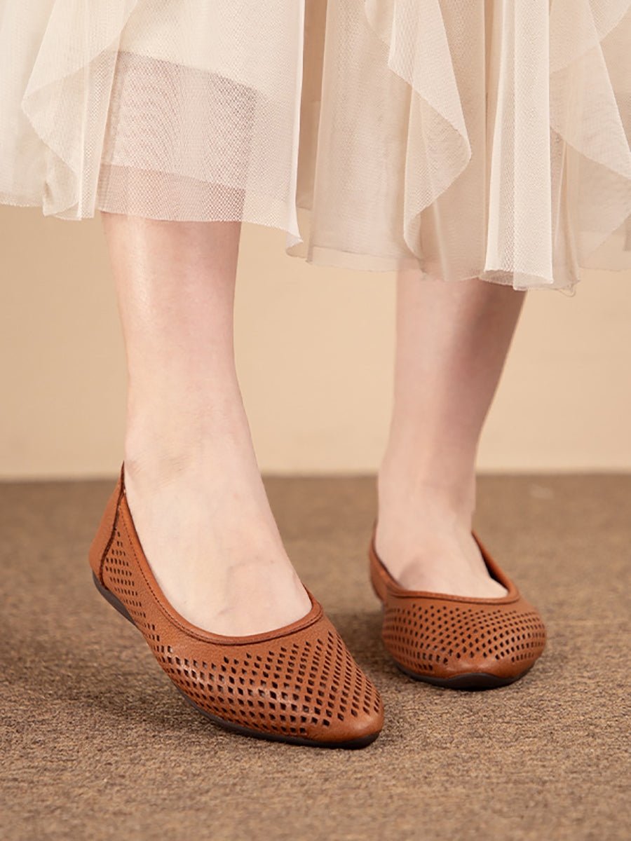 Ballet Flats Ademend Laser-Cut Ontwerp – Theresia