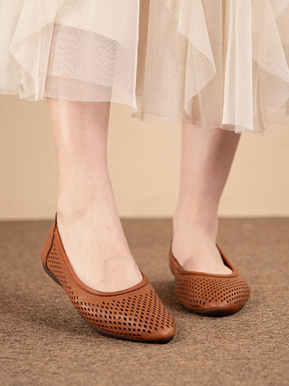 Ballet Flats Ademend Laser-Cut Ontwerp – Theresia