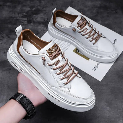 Basic stijlvolle witte heren sneakers - Harm