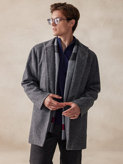 Jas Casual Tweed Met Staande Kraag – Lambertus