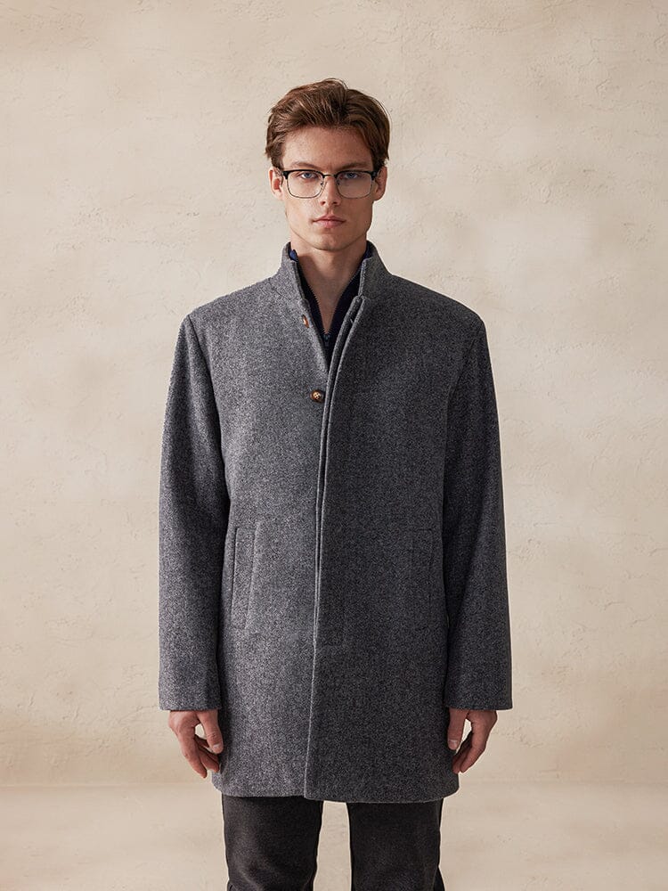 Jas Casual Tweed Met Staande Kraag – Lambertus