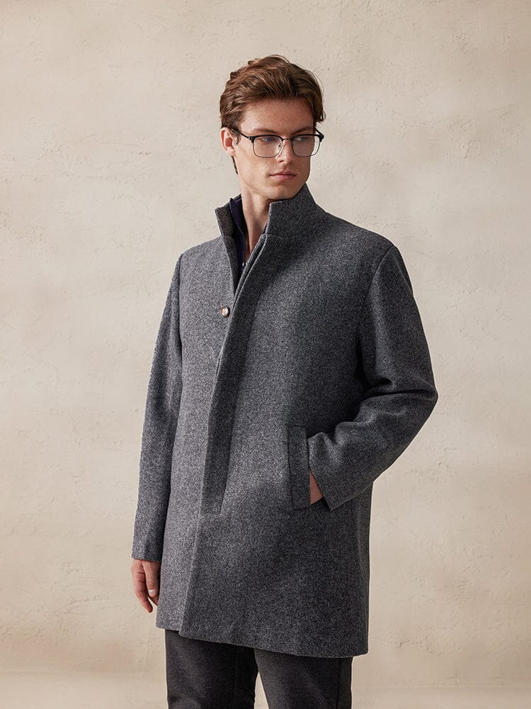 Jas Casual Tweed Met Staande Kraag – Lambertus