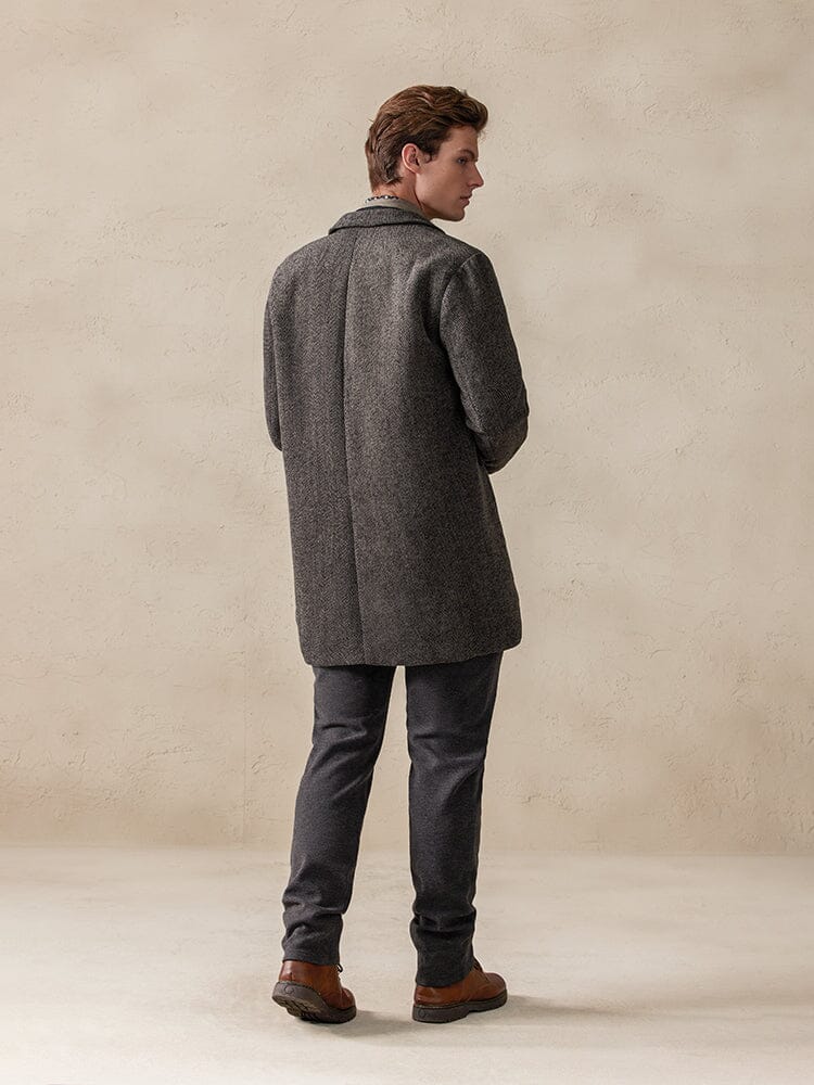 Tweed Jas Vintage Herringbone Stijlvol – Reynier