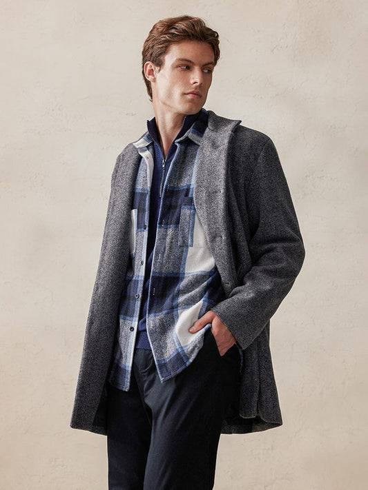 Jas Casual Tweed Met Staande Kraag – Lambertus