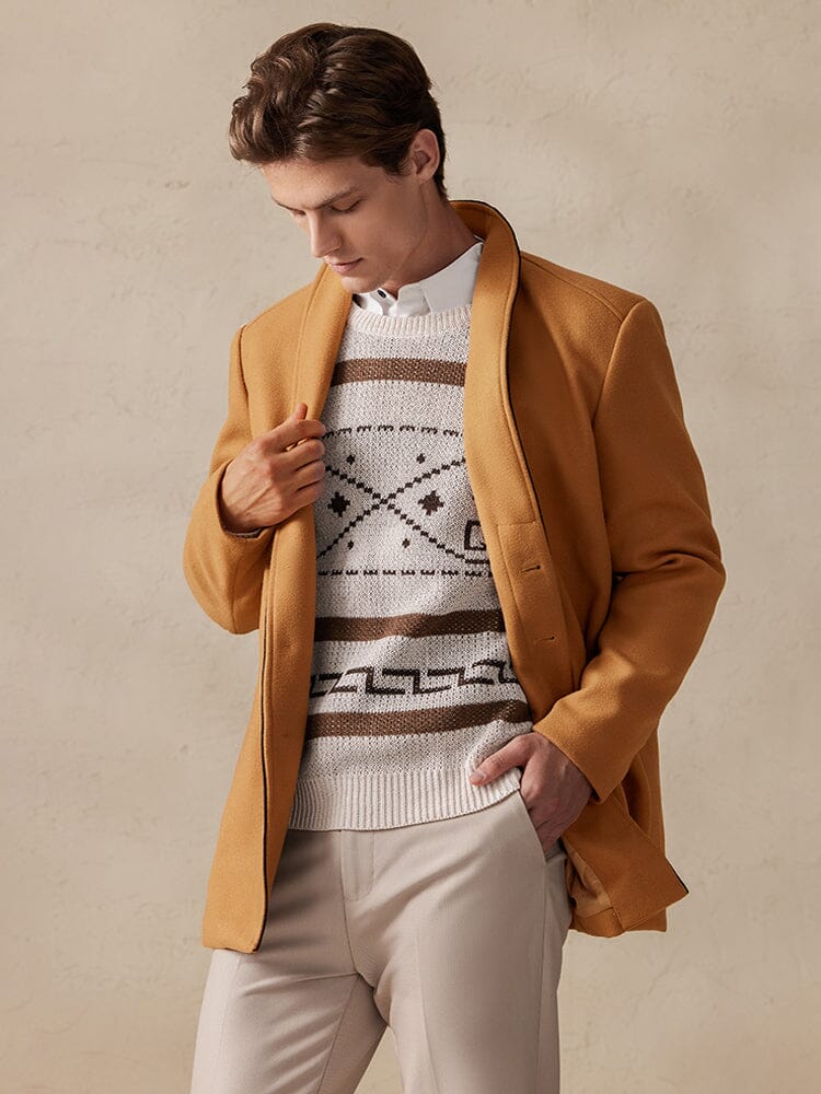 Tweed Jas Enkelsluiting Stijlvol – Tjapko