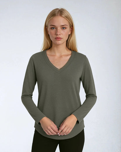 Top Stijlvol Polyester Met Lange Mouwen – Aileene