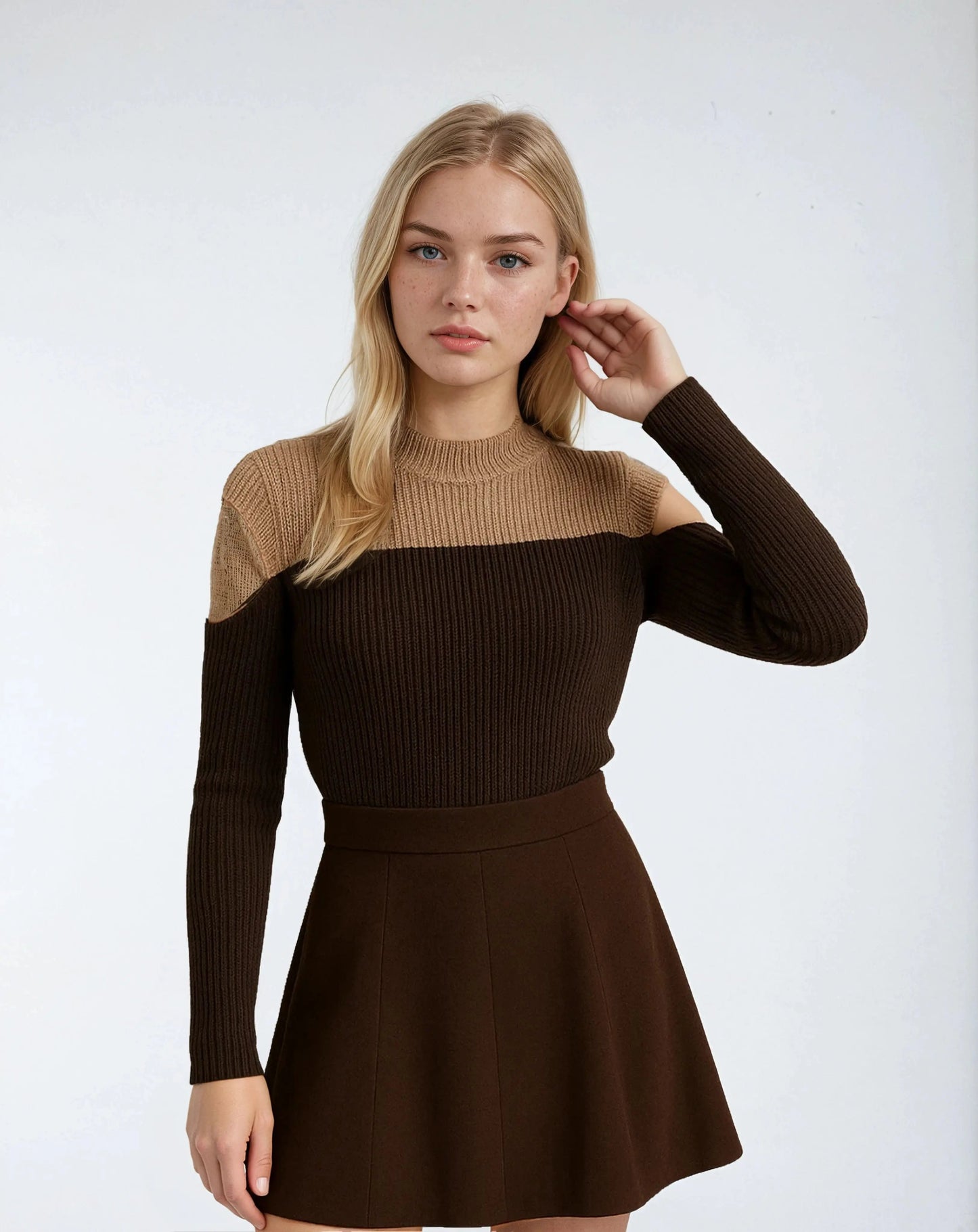 Trui Gebreid Met Patchworkdetails – Alyssa
