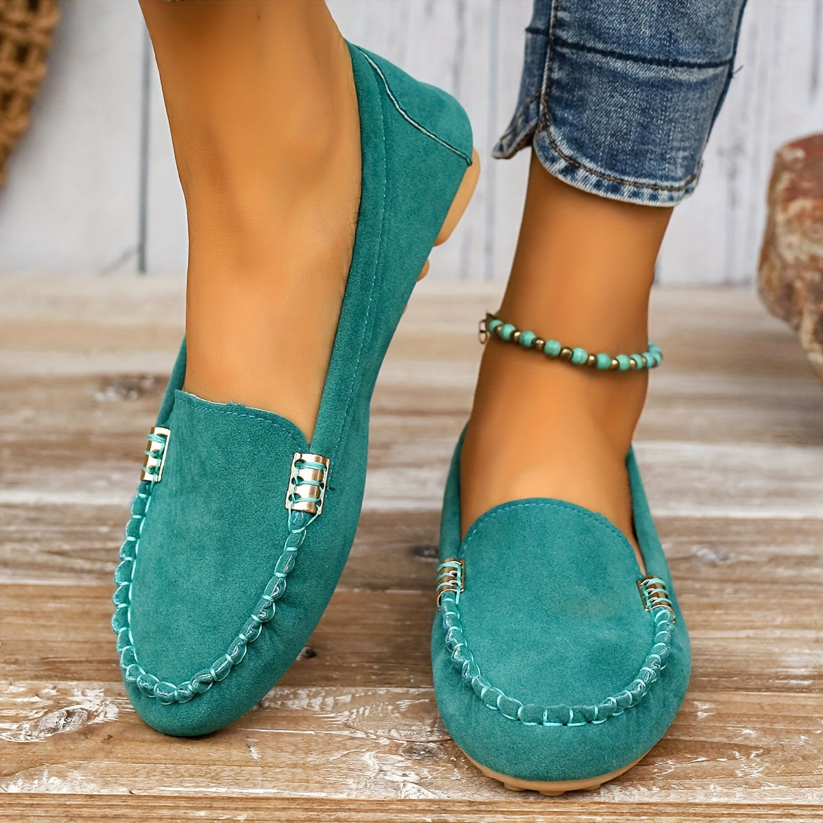 Moccasin Loafers Decoratieve Stiksels Comfortabel – Mieke