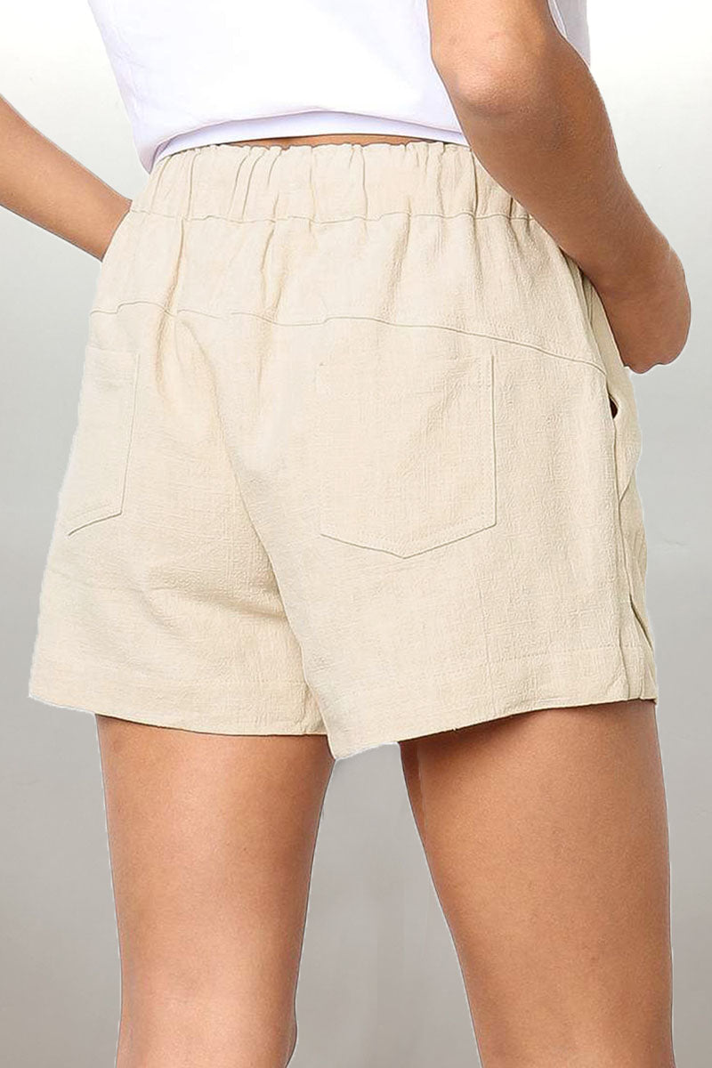 Relaxed Fit Shorts Met Trekkoord & Zijzakken – Maine