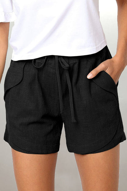 Relaxed Fit Shorts Met Trekkoord & Zijzakken – Maine