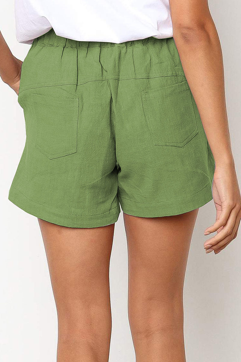 Relaxed Fit Shorts Met Trekkoord & Zijzakken – Maine