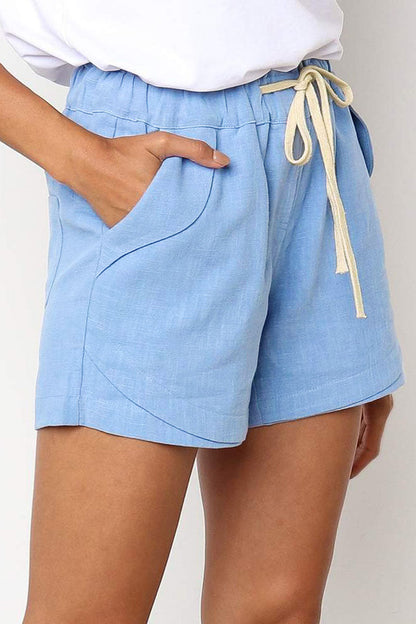 Relaxed Fit Shorts Met Trekkoord & Zijzakken – Maine