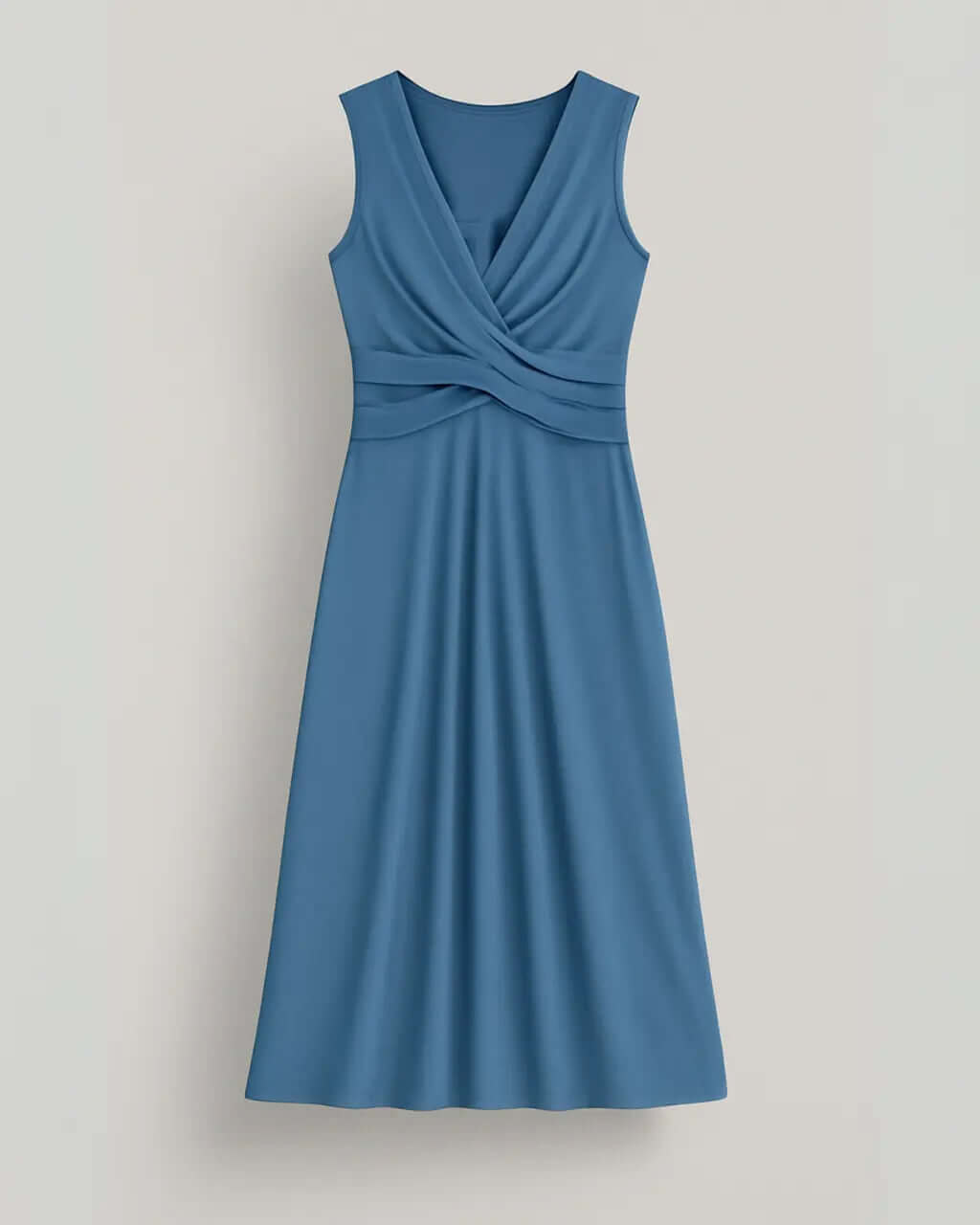 Mouwloze Midi Jurk Polyester V-hals – Valerie