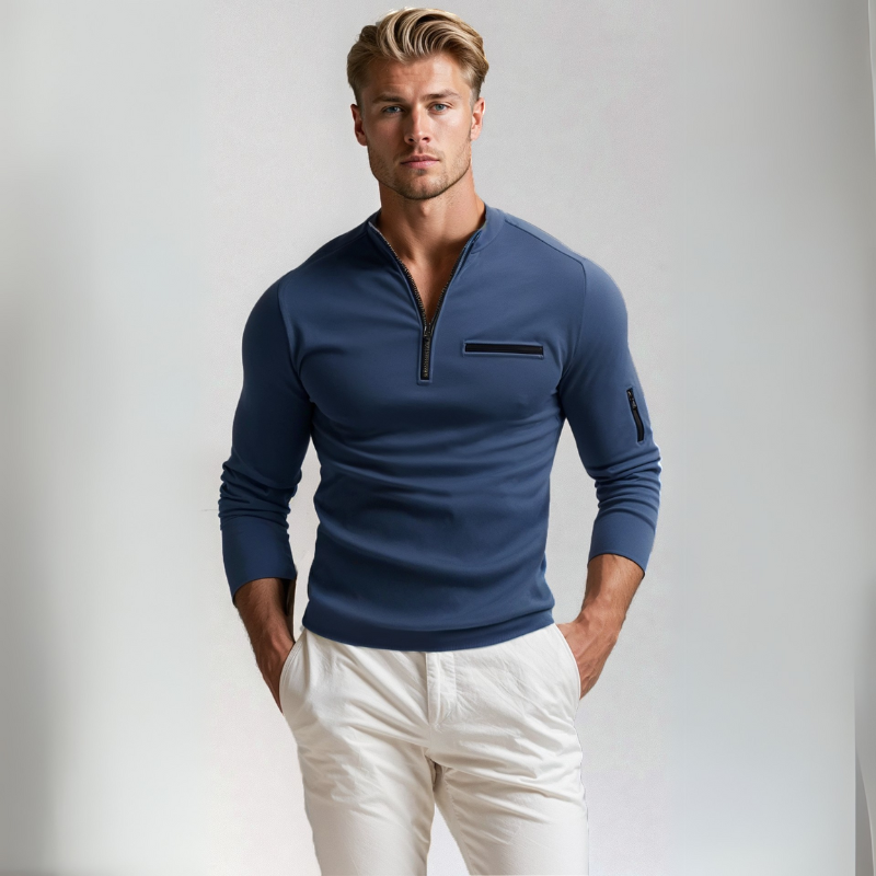 Half-Zip Pullover Lichte Casual Stijl – Okkie