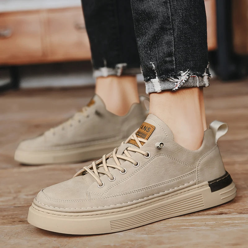 Veelzijdige sneaker casual leer heren - Gerro