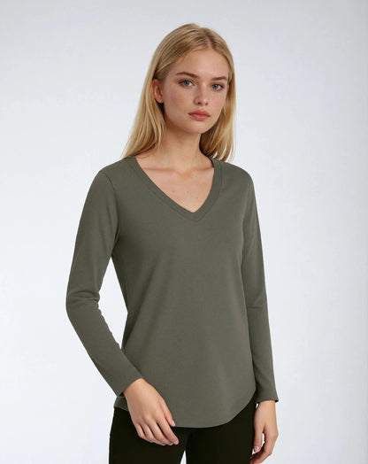 Top Stijlvol Polyester Met Lange Mouwen – Aileene